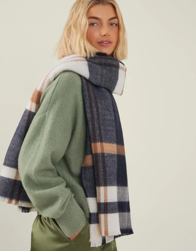 Accessorize Check Blanket Scarf