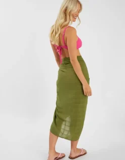 Accessorize Check Tassel Sarong