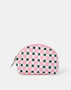 Accessorize Checkerboard Curved Make Up Bag