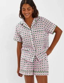 Accessorize Checkerboard Short Pyjama Set Pink