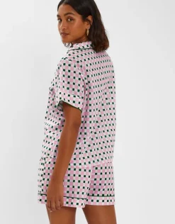 Accessorize Checkerboard Short Pyjama Set Pink