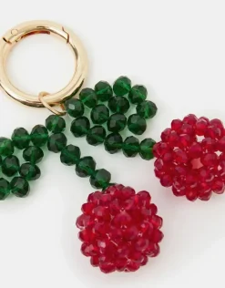 Accessorize Cherry Beaded Bag Charm