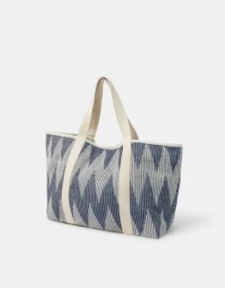 Accessorize Chevron Canvas Beach Bag