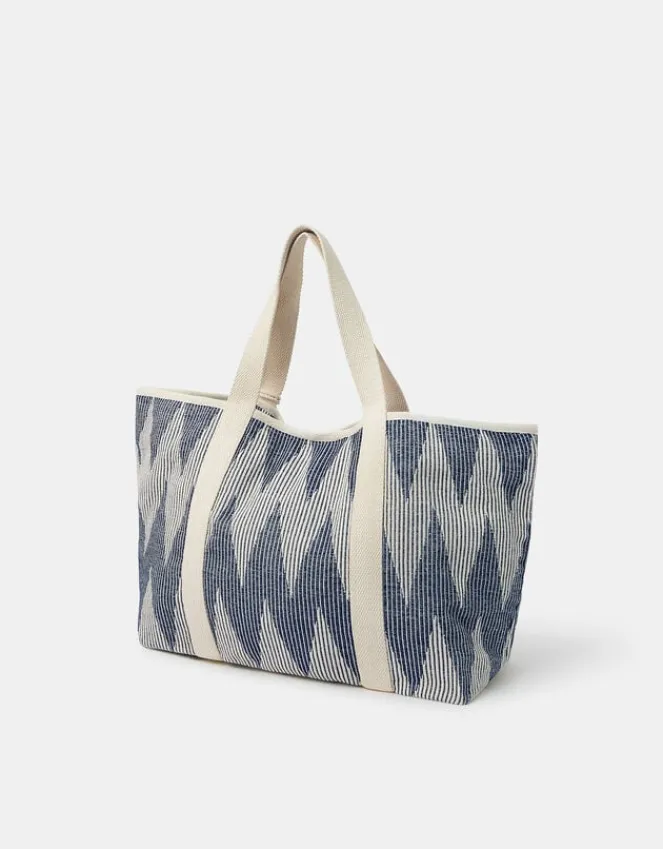 Accessorize Chevron Canvas Beach Bag