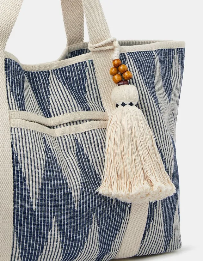 Accessorize Chevron Canvas Beach Bag