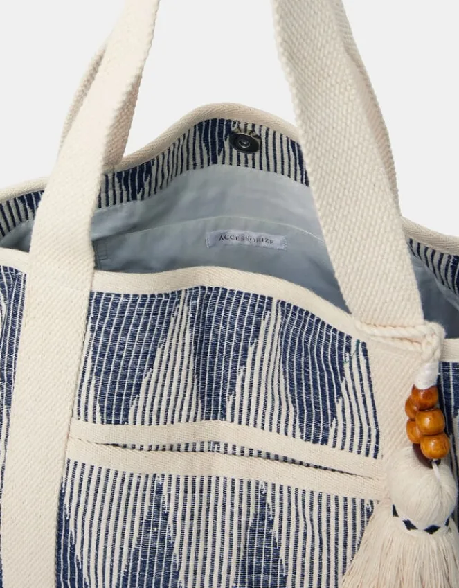 Accessorize Chevron Canvas Beach Bag