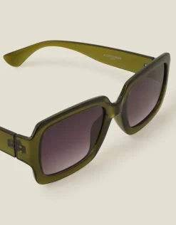 Accessorize Chunky Rectangle Frame Sunglasses
