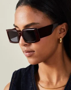 Accessorize Chunky Rectangle Sunglasses