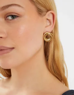 Accessorize Circle Link Stud Earrings