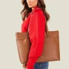 Accessorize Classic Pocket Tote Bag Tan