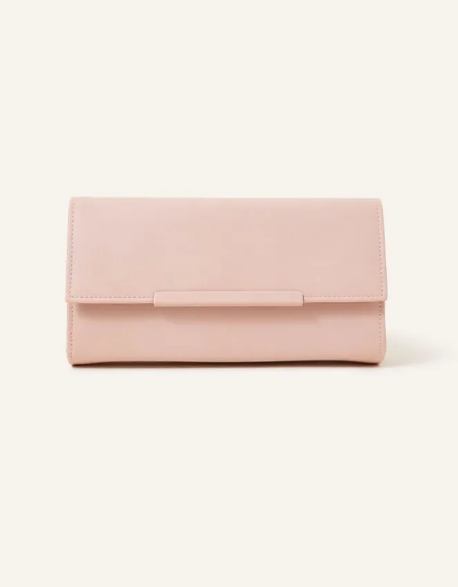 Accessorize Clean Bar Clutch Bag Nude