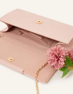 Accessorize Clean Bar Clutch Bag Nude