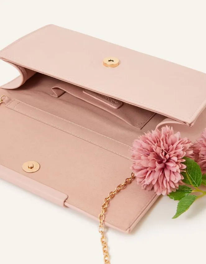Accessorize Clean Bar Clutch Bag Nude
