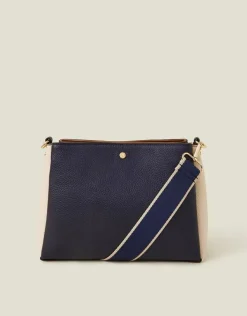 Accessorize Colour Block Triple Compartment Cross-Body Bag