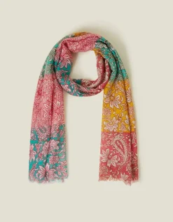 Accessorize Colourblock Floral Paisley Scarf