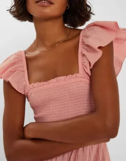 Accessorize Colourblock Tiered Maxi Dress Pink