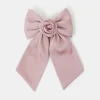 Accessorize Corsage Bow Barrette Hair Clip Pink