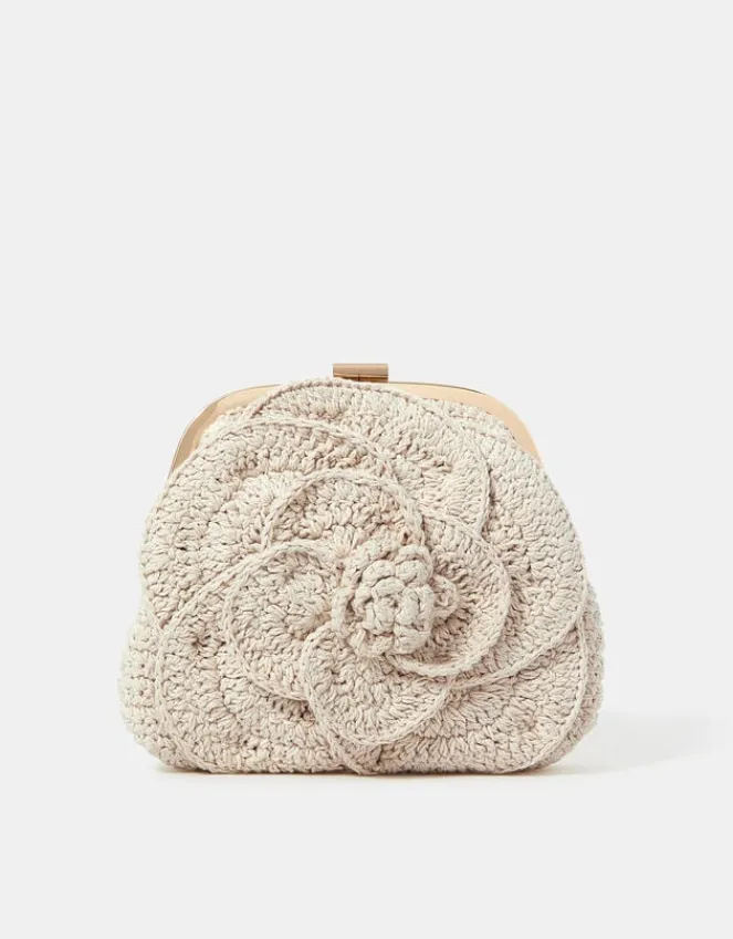 Accessorize Corsage Macrame Clip Frame Bag