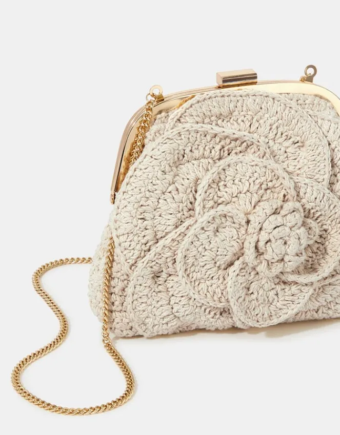 Accessorize Corsage Macrame Clip Frame Bag