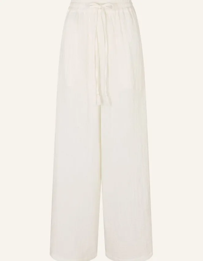 Accessorize Crinkle Beach Trousers White