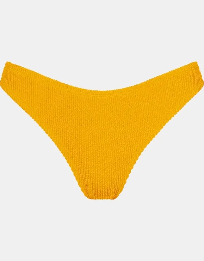 Accessorize Crinkle Bikini Bottoms Yellow