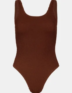 Accessorize Crinkle Swimsuit Brown