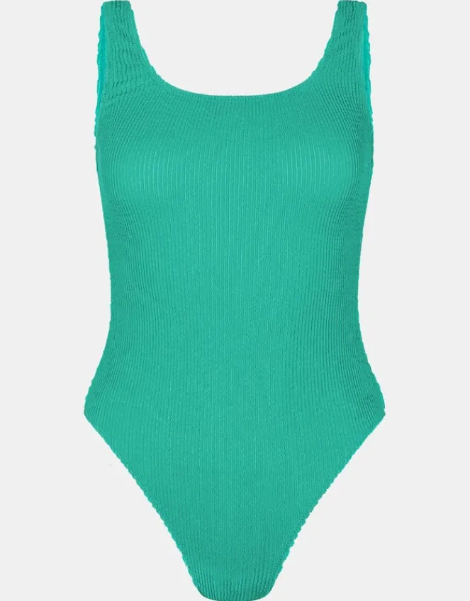 Accessorize Crinkle Swimsuit Green