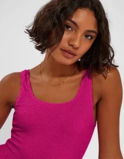 Accessorize Crinkle Swimsuit Pink
