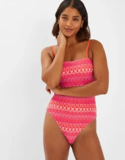Accessorize Crochet Bandeau Swimsuit Multi