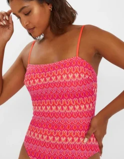 Accessorize Crochet Bandeau Swimsuit Multi