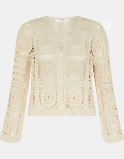 Accessorize Crochet Cardigan Natural