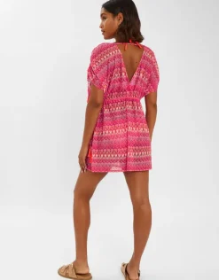 Accessorize Crochet Mini Kaftan Multi