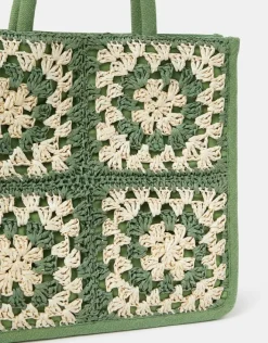 Accessorize Crochet Raffia Handbag