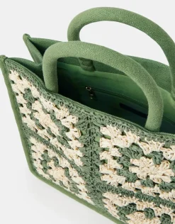 Accessorize Crochet Raffia Handbag