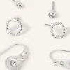 Accessorize Crystal Drop Earrings Set of Three