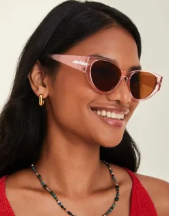 Accessorize Crystal Metal Trim Sunglasses