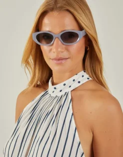 Accessorize Crystal Oval Sunglasses