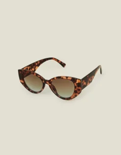 Accessorize Crystal Tortoiseshell Cateye Sunglasses