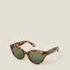 Accessorize Crystal Tortoiseshell Cat Eye Sunglasses