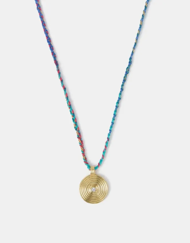 Accessorize 14ct Gold-Plated Braid Pendant Necklace