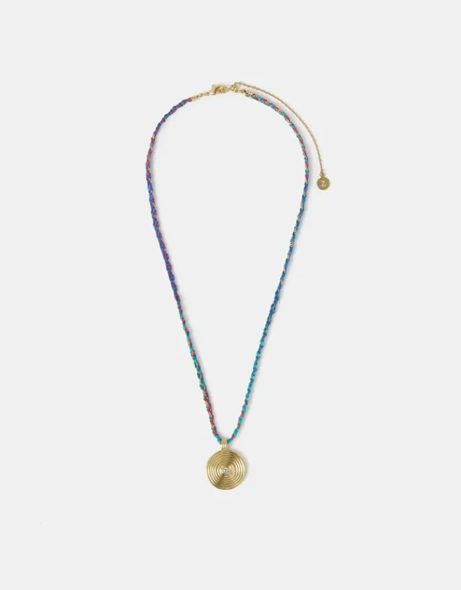 Accessorize 14ct Gold-Plated Braid Pendant Necklace