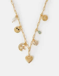 Accessorize 14ct Gold-Plated Charm Necklace
