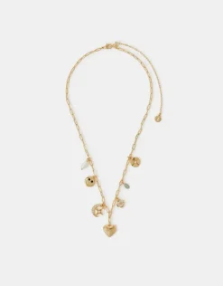 Accessorize 14ct Gold-Plated Charm Necklace