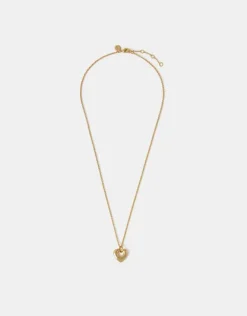Accessorize 14ct Gold-Plated Chunky Heart Pendant Necklace