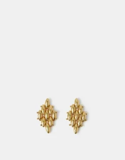 Accessorize 14ct Gold-Plated Diamond Drop Earrings