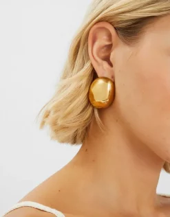 Accessorize 14ct Gold-Plated Dome Stud Earrings