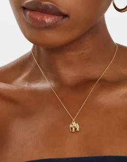 Accessorize 14ct Gold-Plated Elephant Pendant Necklace