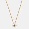 Accessorize 14ct Gold-Plated Evil Eye Charm Necklace