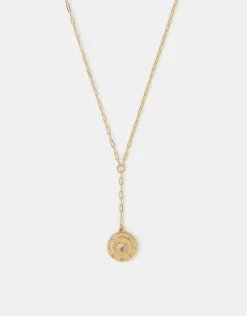 Accessorize 14ct Gold-Plated Heart Pendant Lariat Necklace