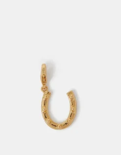 Accessorize 14ct Gold-Plated Horseshoe Charm